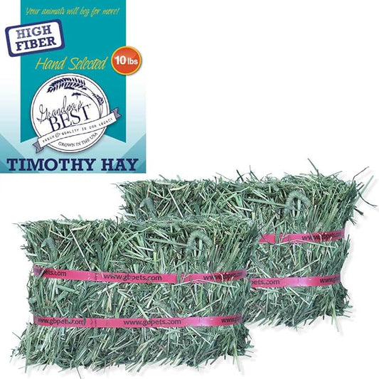 Grandpa's Best Timothy Hay Mini Bale, 10 Lbs (Packaging may vary),Brown