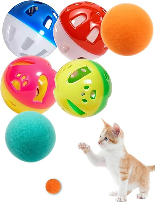 6-Pack Cat Toys for Kittens and Indoor Cats, Loving Every Minute (1.5'', Basic Cat Toy Set)