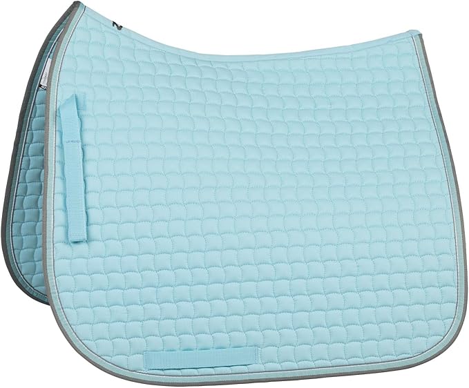 HORZE Adepto Quilted Quick-Dry Dressage Saddle Pad for Horses with Two-Tone Trim
