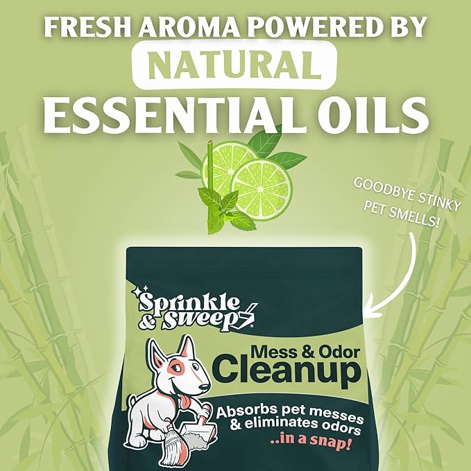 Dog Pee Cleaner | Pet Accident Cleanup Powder | Vomit Cleanup Kit for Hard Surfaces | Puppy Potty Training Aid | Dog Diarrhea Accident Absorbent | Non-Toxic Odor Remover