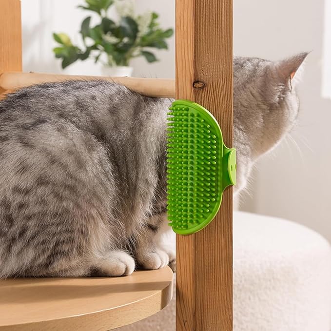 4PCS Cat Self-Groomer, Indoor Cat Brush, Adjustable Silicone Self-Cleaning Massage Tool for Dogs and Cats Scrubbing, Bathing, Massage, Hair Cleaning