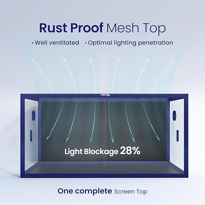 120 Gallon Bearded Dragon Tank,48" x 24" x 24" Reptile Tank with Sliding Door Top Screen Ventilation, Front Opening Reptile Enclosure for Easy Maintenance