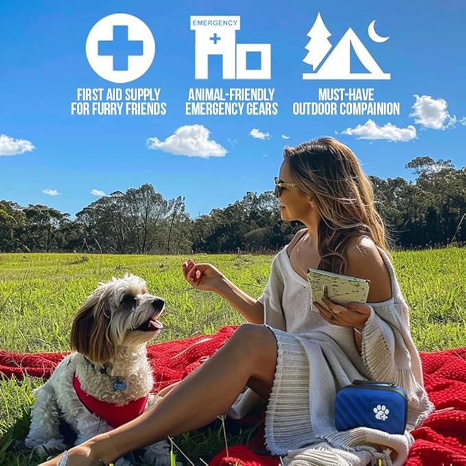 EVERLIT Pet Medic First Aid Kit | 95 Pcs Vet-Approved Medical, Outdoor & Emergency Supplies for Dogs, Cats, Animal Care | Travel-Friendly Compact Bag for Home, Car and Travel (Valentine Lace)