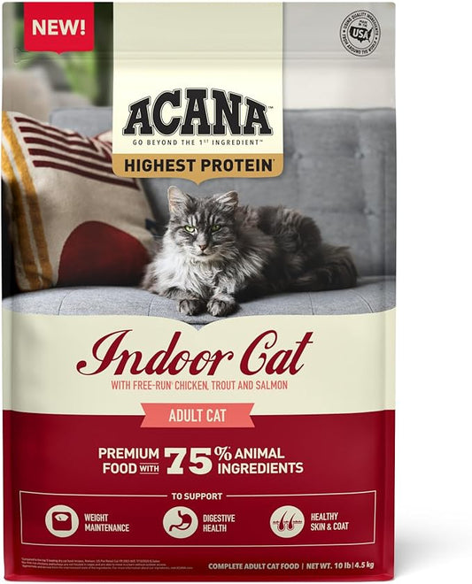 ACANA Highest Protein Dry Cat Food Indoor Cat Food Recipe 10lb Bag