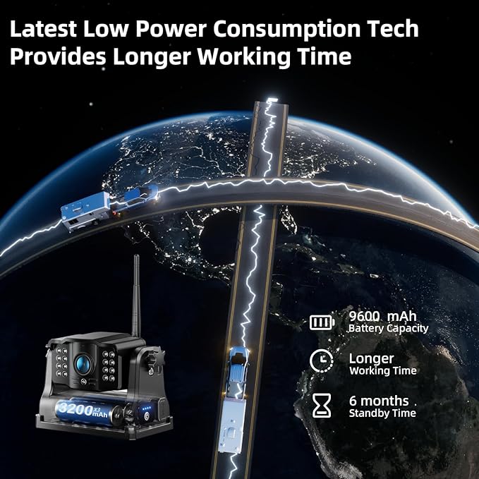 Fookoo HD Magnetic Wireless Backup Camera, 1080P 7" Dual Split Monitor & Rechargeable Rear View Cameras, Lower Consumption 1-Min Installation No Drilling Recording for RV Trailer Truck Camper DCX702