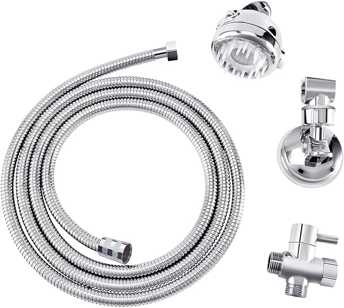 Pet Shower Set with 8.2ft Hose for Bathroom Shower Arm (Suction Holder)
