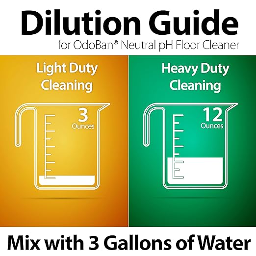 OdoBan Pet Solutions No Rinse Neutral pH Floor Cleaner Concentrate, Made in the USA, Splash O' Citrus Scent, 4 Gallons