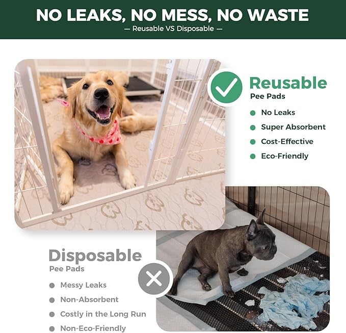 FXW Washable Pee Pads for Dogs, Puppy Pads with Super Absorbent, Specifically Designed for Whelping Box, 36" Round, Khaki, 1 Pack