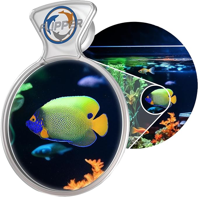 FL!PPER Flipper DeepSee Viewer MAX 5" Coral and Fish Magnifier for Reef Tank and Freshwater Aquarium Photography and Videography - Magnetic Magnifying Glass