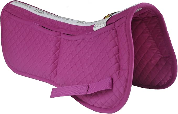 ECP Equine Comfort Products Adjustable Shock Absorbing Memory Foam Half Saddle Pad, Injury Prevention & Pressure Relief, Customizable Fit, Breathable for All Riding Styles