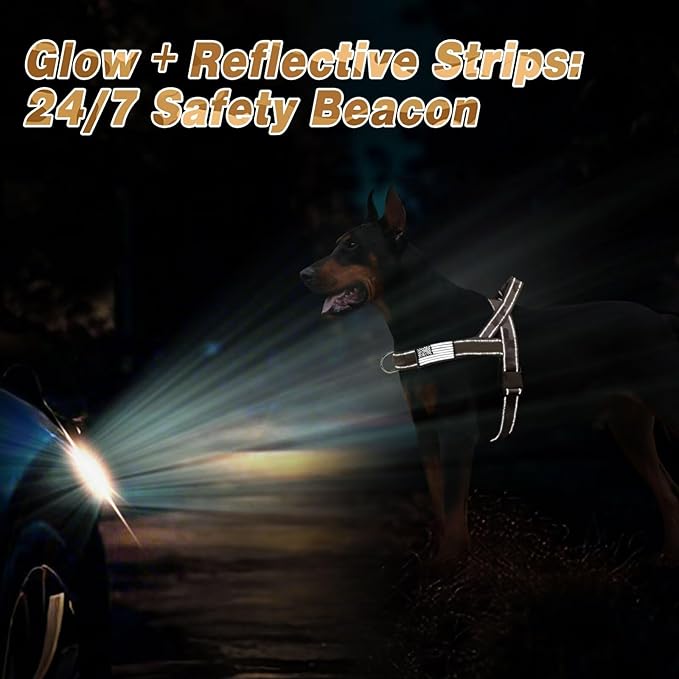 Forestpaw No Pull Dog Harness - Soft Flannel Padded Tactical Dog Vest Harness with Quick Release Buckle, Adjustable Reflective Pet Harness for Large Dogs Walking Training,Brown Camouflage L