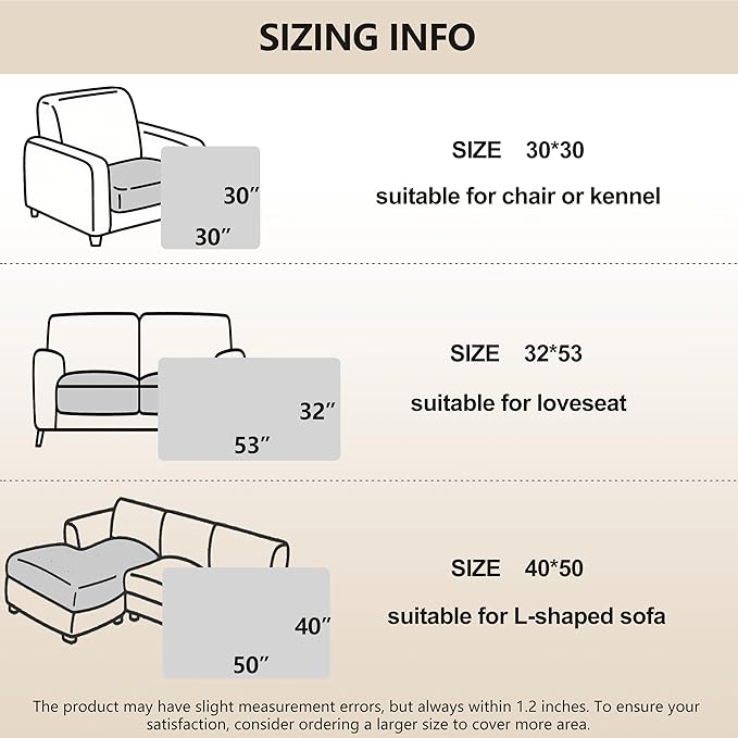 gogobunny 100% Double-Sided Waterproof Dog Bed Cover Pet Blanket Sofa Couch Furniture Protector for Puppy Large Dog Cat, Reversible (30x30 Inch (Pack of 1), Dark Beige/Light Beige)