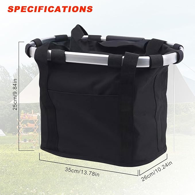 Bike Basket Front Dog Basket for Bike, Bike Baskets for Adult Bikes, Bike Bags for Bicycles, Removable Bicycle Basket, Folding Small Pet Bag for Shopping Camping Cycling