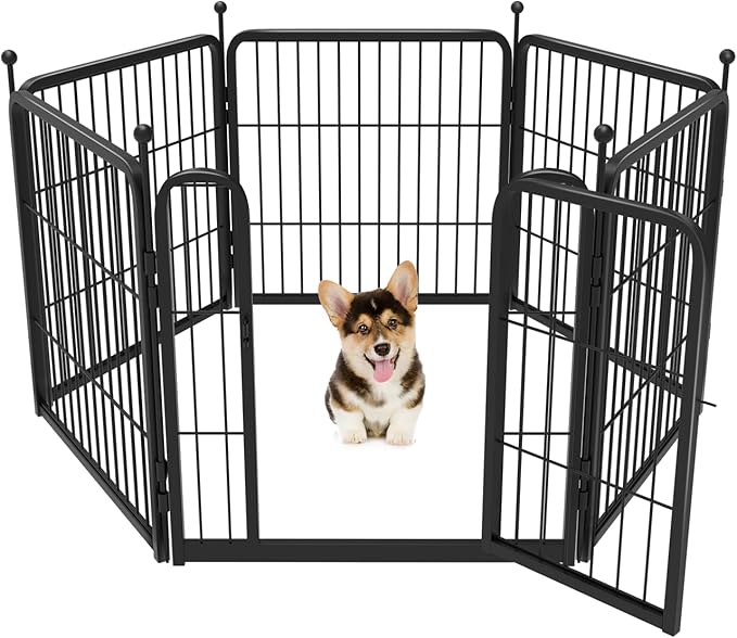 FXW Rollick Unleashed Dog Playpen for Indoor, Yard, RV Camping, 24 inch 6 Panels for Small and Puppy Dogs│Patented