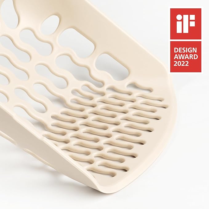Lady N - Infinity Cat Litter Scoop: Easy Sifting with 8-Shaped Hole Design for Tofu Cat Litter and Clay Litter, Durable ABS Plastic Litter Scoop
