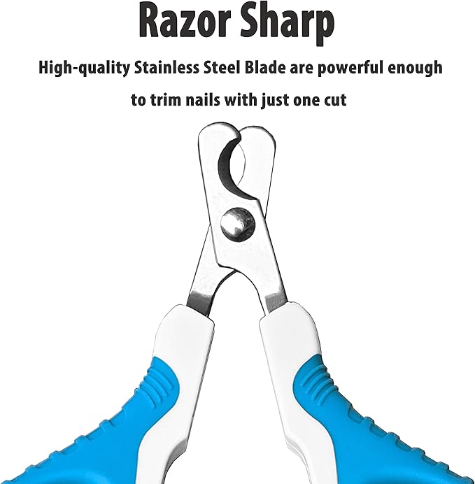 gonicc Professional Pet Nail Clippers and Trimmer - Best for Cats, Small Dogs and Any Small Pets. Sharp Angled Blade Pet Nail Trimmer Scissors.