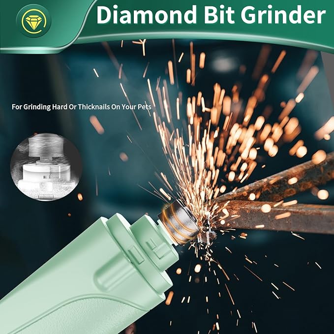 2 in 1 Dog Nail Clippers & Cat Nail Clippers Trimmers for Large Medium Small Dogs Cats Claw Trimmer Quick Sensor and Safety Guard USB Rechargeable with 2 LED Lights Dogs Nail Trimmer