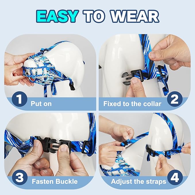 Basket Muzzle to Prevent Biting, Dog Muzzle for Large Medium Small Dogs Allows Panting Drinking Anti Chewing, Perfect for Grooming Trimming Training and Aggressive Reactive Dogs (Blue, Size 2)