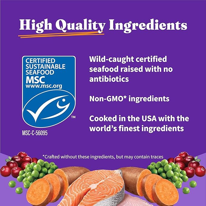 Halo Holistic Cat Food Wild Caught Salmon & Whitefish Formula, Healthy Grains Dry Cat Food, Complete Digestive Health, Kibble for Adult Cats, 10 lb Bag
