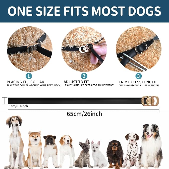 Flea and Tick Collar for Dogs 4 Pack, 32 Months Prevention, Waterproof, Adjustable for Small Medium Large Dogs Puppies (Black and Grey)