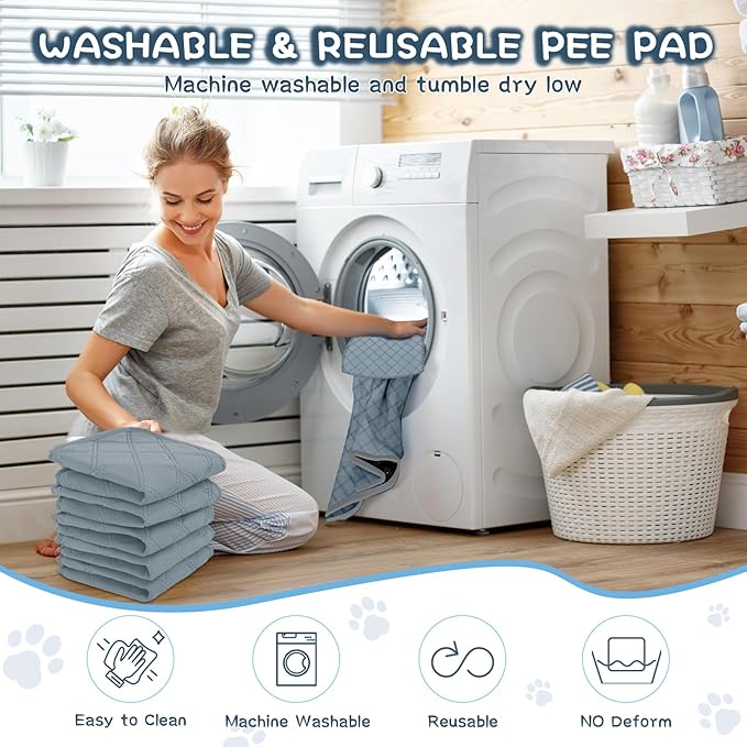 3 Packs Washable Guinea Pig Cage Liners, Waterproof Guinea Pig Pee Pads Reusable Absorbent Bedding Anti Slip Mats for Small Animals Bunny Rabbit Hamster (47 x 24in)