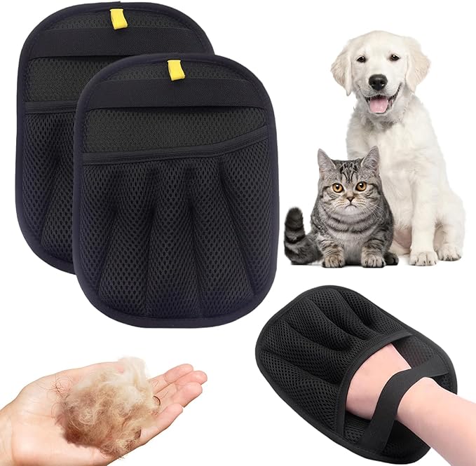 Pet Hair Removal Glove for Cats & Dogs, Reusable Pet Hair Remover Electrostatic Gloves for Couch, Furniture, Carpet