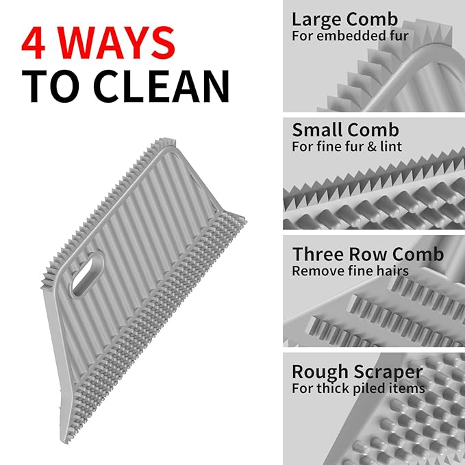 4 in-1 Pet Grooming Combo and Pet Hair Removal Soft Brush - Deshedding Dog Brush,Metal Comb for Cat and Dog,Dematting Comb,Matted Fur on Cats and Dogs