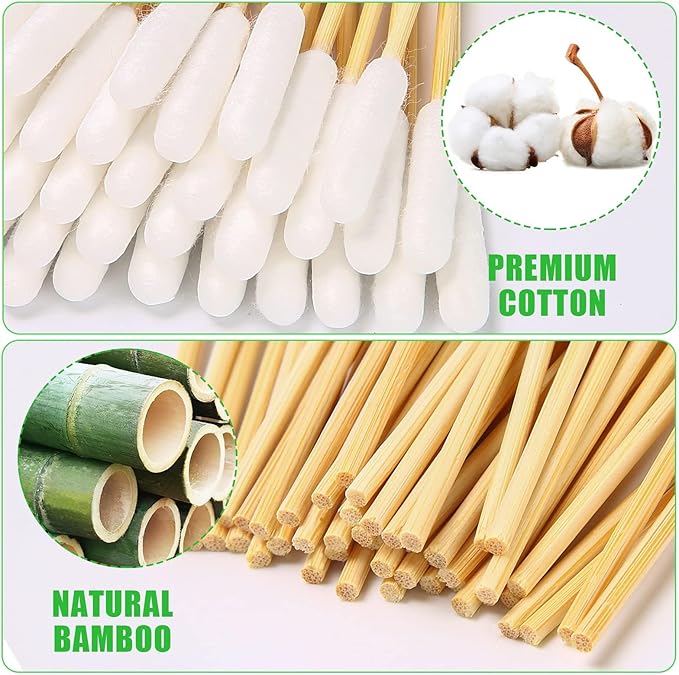 Long Cotton Swabs for Dog Ear Cleaning, 500pcs, 4.7 Inch Biodegradable Cotton Tips, Pet Ear Care & Wound Treatment, Eco-Friendly Dog Ear Swabs