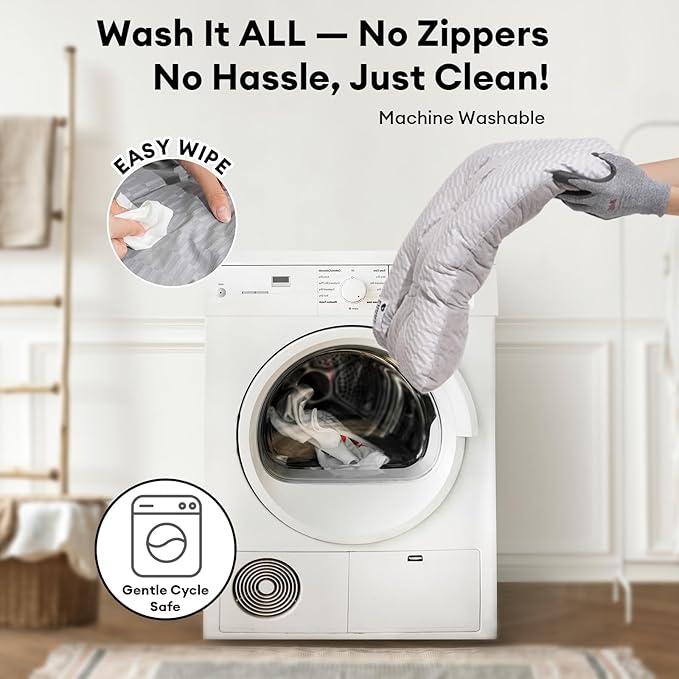 FUNNY FUZZY 30x20 Washable Dog Bed Crate Mat, 2 in1 Pet Pillow Sleeping Bed, Fluffy Deluxe Kennel Mattress for Medium Dog and Cat,Charcoal Grey,M,Beige