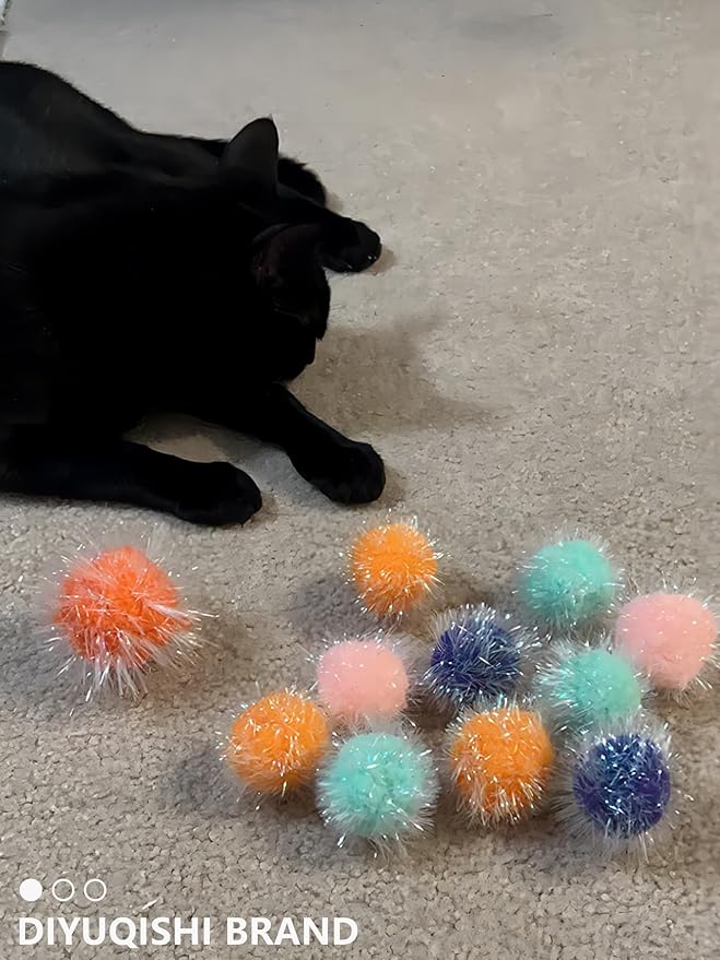 50-Pack Soft Cat Toy Balls – Fun Playtime & Exercise for All Cats (1.5 inch, Cat Toys Mega Set)