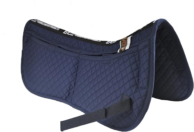 ECP Equine Comfort Products Adjustable Shock Absorbing Memory Foam Half Saddle Pad, Injury Prevention & Pressure Relief, Customizable Fit, Breathable for All Riding Styles