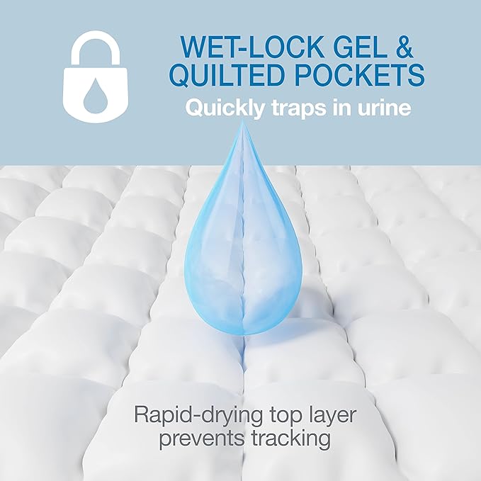 Four Paws Wee-Wee Odor Control with Febreze Freshness Pee Pads for Dogs & Puppies, Leak-Proof Dog Housebreaking Potty Training Floor Protection, Spring Fresh Scent, 22" x 23", 50 Count