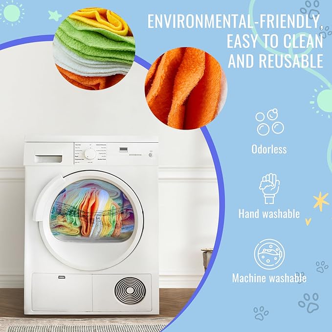 Pet Snuffle Ball, Puzzle Sniffing Interactive Dog Ball for Blind Dogs Training Stress Relief Dog Enrichment Toys Treat Machine Washable (15cm, Tropical Fruit)