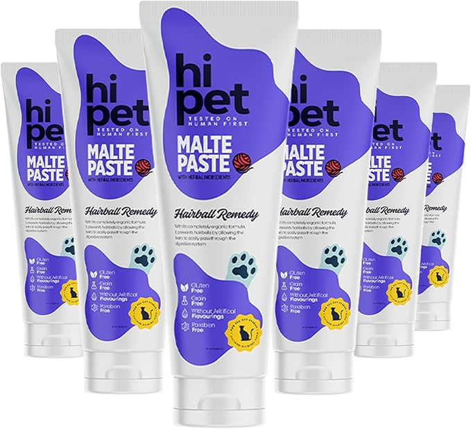 Anti-Hairball Malt, Cat Treats Lickable, Hairball Treatment for Cats, Supports Digestive System, 2.65 Oz (Pack of 6)