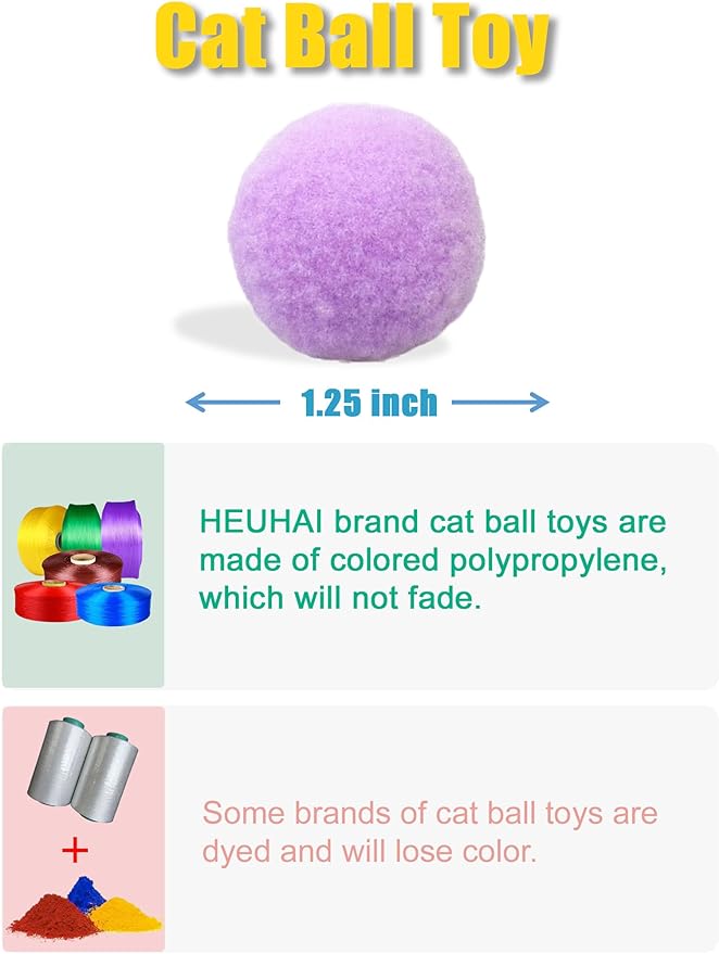 40-Pack Cat Balls – Fun Interactive Toys for Indoor Cats & Kittens (Basic Cat Toy Set)
