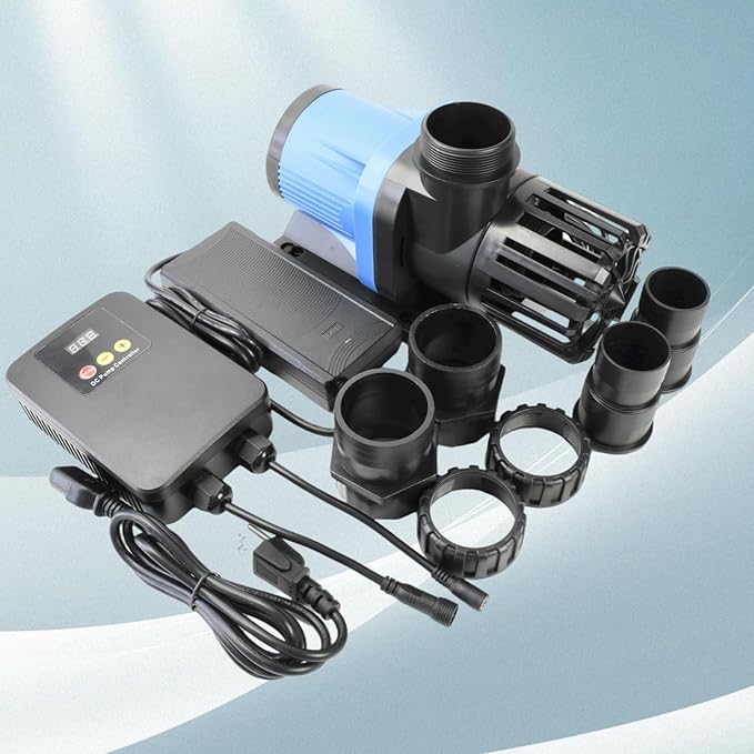 CONQUERALL 5280GPH 130W DC 36V 22.9ft Water Pump Pond Pump Return CHS-20000 Submersible and Inline Running Controller for Aquaculture Oxygenation, Koi Farm,Fish and Shrimp Farming Warranty-3Year