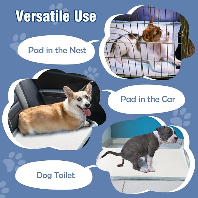 TIMINGILA Puppy Pads& Holder Set, 20-Count 30"x36" Super Absorbent Disposable Pads – Ideal for Pet Potty Trays, Extra Large Leak-Proof Design for Puppies, Dogs, and All Breeds