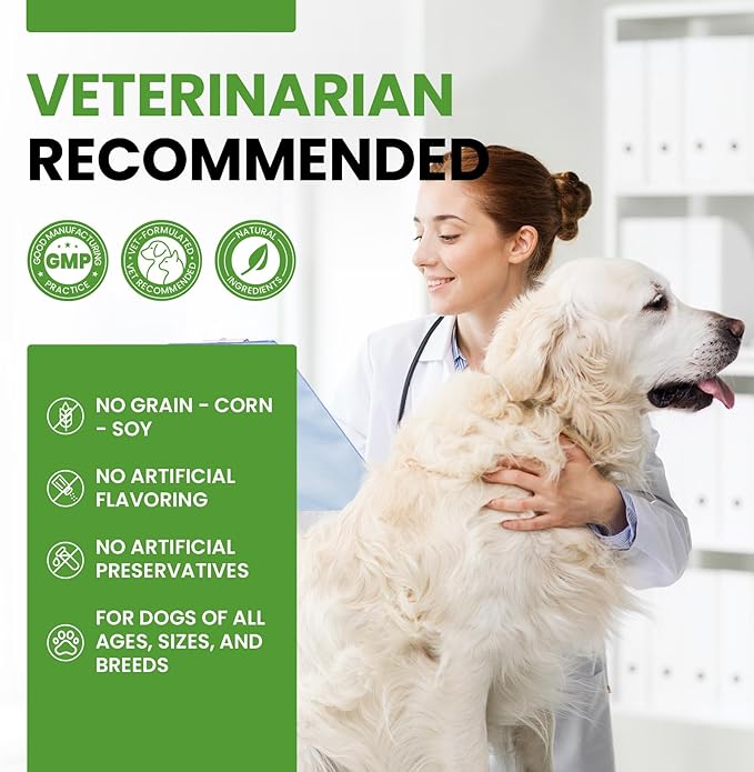 Probiotics for Dogs - Dog Probiotics with 5 Enzymes & 4 Prebiotics for Itchy Skin, Pet Probiotics lab for Digestion & Gut Support, Helps Diarrhea, Yeast Infection, Allergies & Immune System -180 Chews