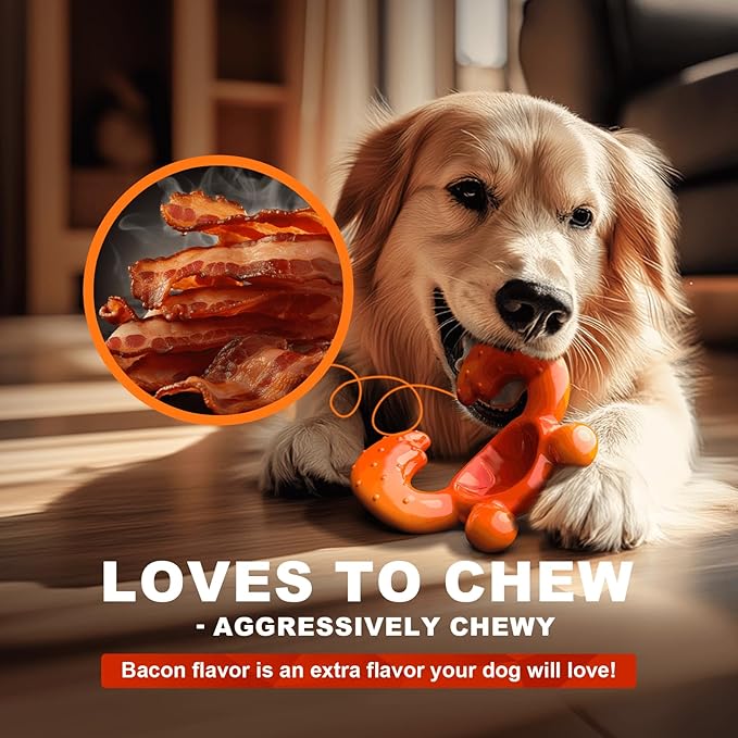 Dog Chew Toy for Aggressive Chewers – Durable Nylon Material, Tough Interactive Dog Toy for Large and Medium Dogs, Perfect for Teeth Cleaning and Gum Health, Christmas Birthday Gifts for Dogs
