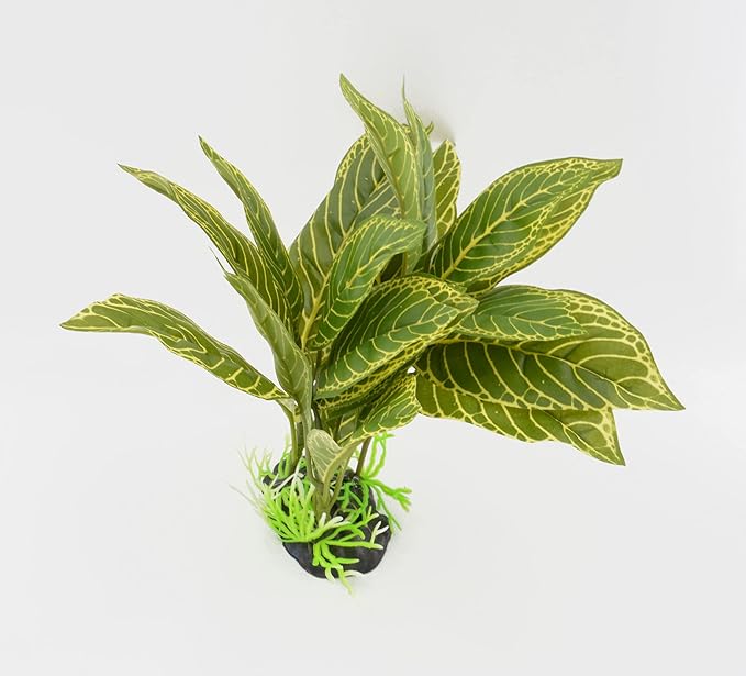 CNZ® Aquarium Fish Tank Green Lifelike Underwater Plastic Plant Aquatic Water Grass Decor (10-inch (W) x 8-inch (H))