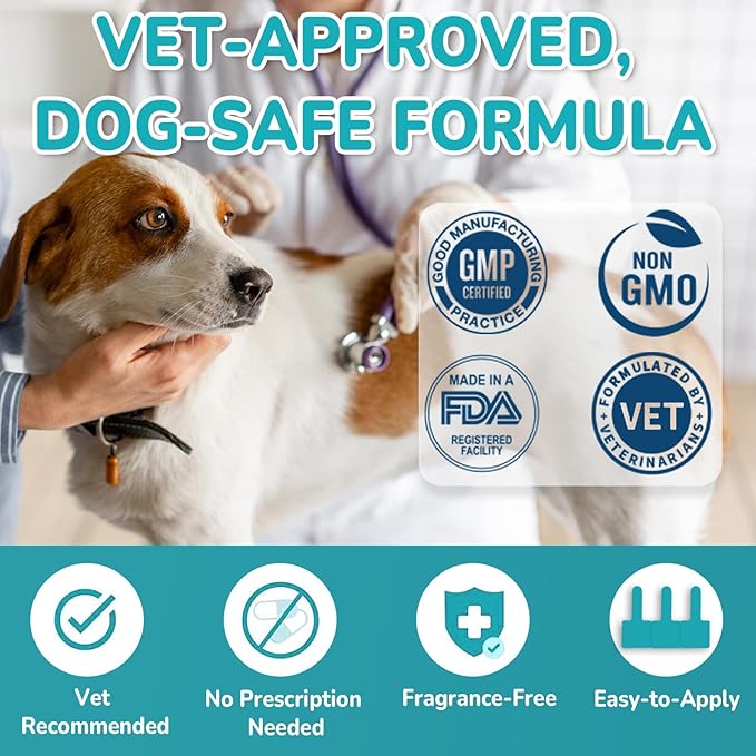 Flea and Tick Prevention for Small Dogs, 6-Month Supply Dog Flea and Tick Treatment Drops, Topical Fast-Acting Dog Flea Treatment for Small Dogs Up to 5 to 22 lbs