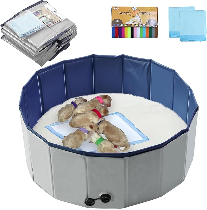 Artilife Dog Whelping Box Pool,Whelping Box for Dogs Birthing,Welping Box Whelping Pen for Puppies Whelping Supplies