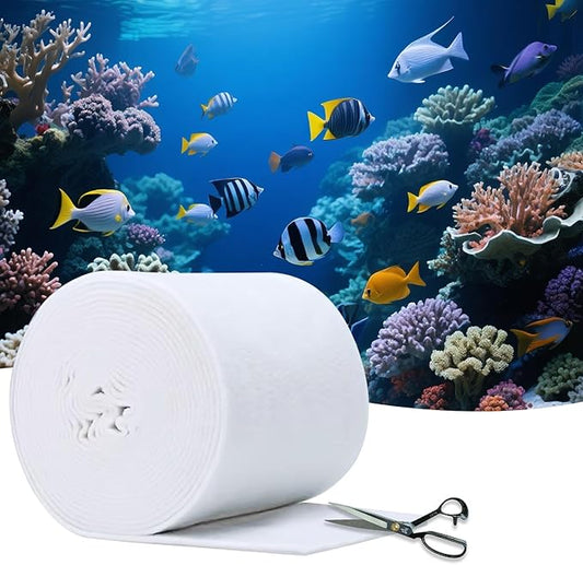 Aquarium Polishing Filter Pad-Ultra Fine 50 Micron Filter Floss for Crystal Clear Water,Cut-to-Size Filter Media for Fish Tank,Safe for Fish/Reef/Turtles(24" x 36", 1 Pack)