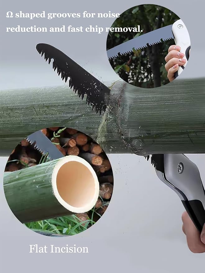 4 Piece Gardening Scissors Folding Saw and Pruner Set Sharp Hand Garden Clippers Set with Folding Pruner Saw