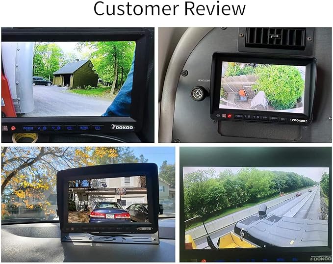 Fookoo Ⅱ HD Backup Camera System Kit, 9" 1080P Reversing Monitor+IP69 Waterproof Rear View Camera, Sharp CCD Chip, 100% Not Wash Up, Truck/Semi Trailer/Box Truck/RV (DY901-Wired)