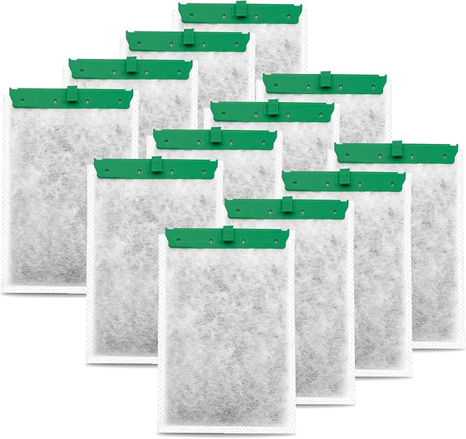 12 Pack Aquarium Filter Cartridge Compatible with Whisper Power Filters,Medium Replacement Filter Cartridges for 10i IQ10 PF10