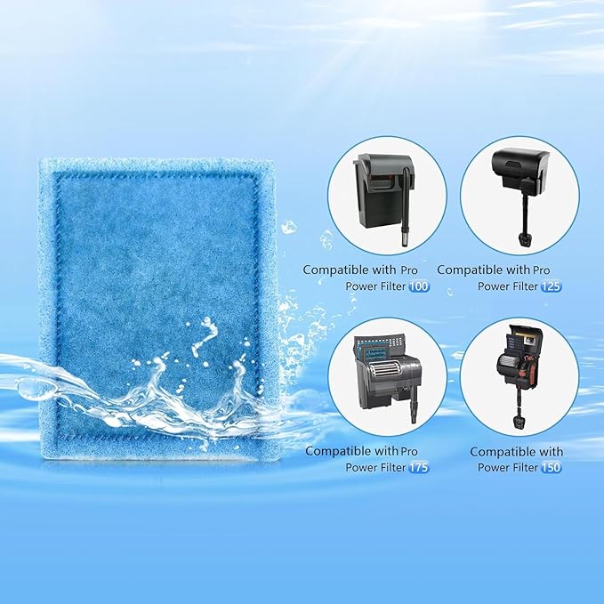 32 Pack Aquarium Filter Cartridge Rite-Size B Filter Cartridges Compatible with PRO Power Filters 100/125/175 Power Filter 150