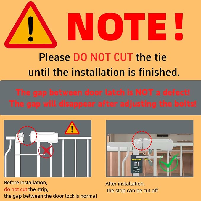 57.5"-62" Extra Wide Auto Closing Baby Safety Gate for Stairs & Doorways, Pressure Mounted No Drill Pet Gate with Walk-Through Door - Heavy Duty Childproof Gate for Toddlers, Kids, Dogs (White)