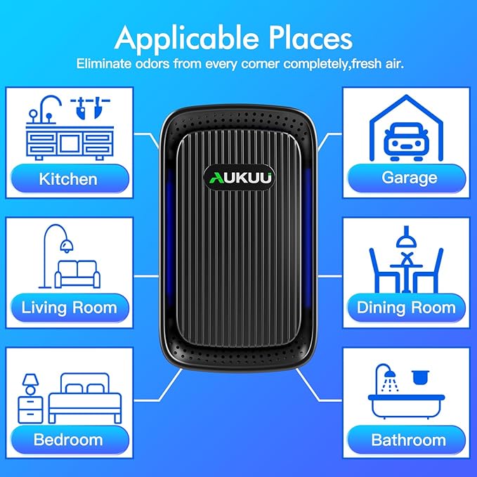 Air Ionizers (4 Pack）- Plug In Negative Ion Air Purifiers - Quiet Air Freshener for Home, Bedroom, Office, Basement - Portable Air Purifier Odor, Smoke, Dust, Pet Smell - Mini Air Cleaner Black