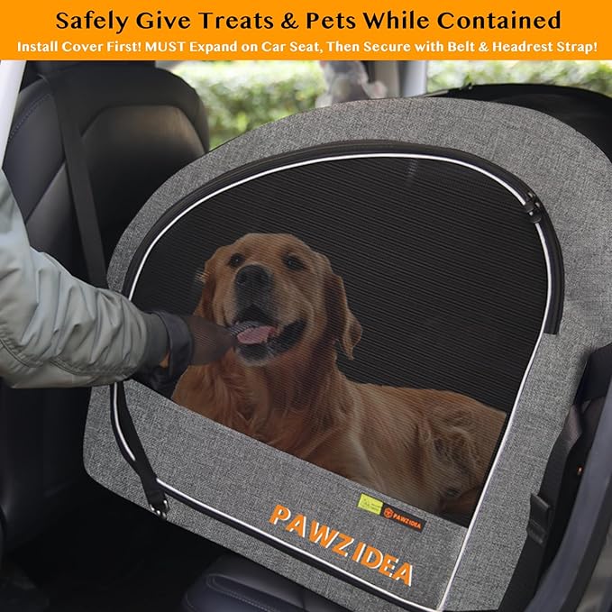 PAWZIDEA Dog Stroller for Large Dogs, Pet Stroller with Detachable Carrier for Portable Dog Crate for Car Seat, Foldable Dogs Jogger Strollers, All Terrain 9” Wheels, Adjustable Handle, Up to 80lbs